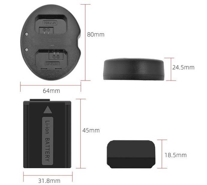 Combo 2 pin 1 sạc đôi NP-FW50