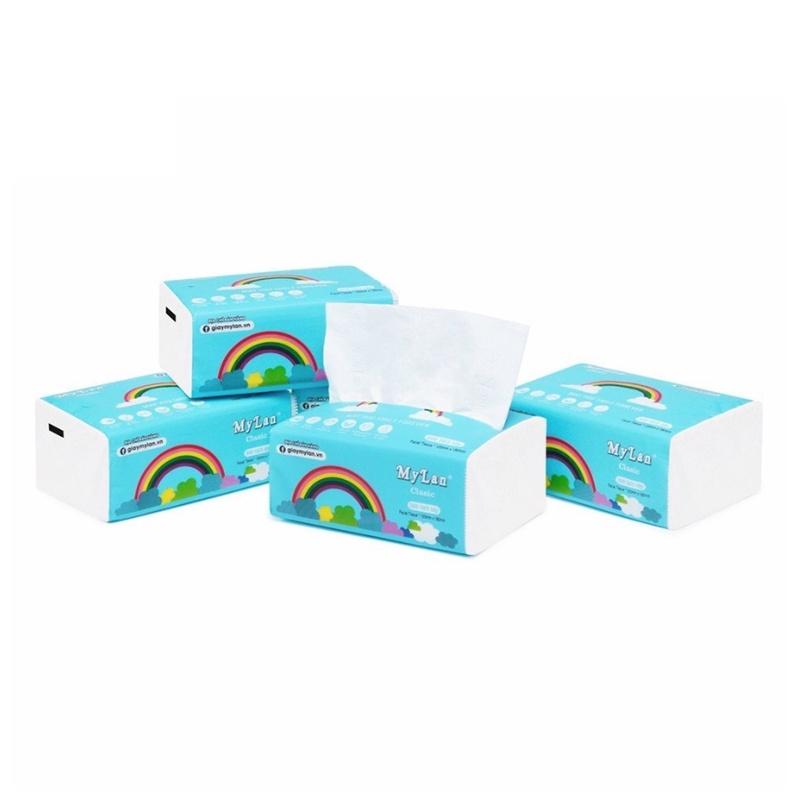 Set 10 Giấy Cầu Vồng MYLAN Cao Cấp, Giấy Ăn Không Chất Tẩy Trắng