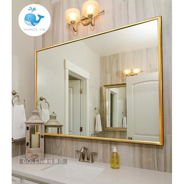 GƯƠNG TREO TƯỜNG VIỀN VÀNG GOLD BẢN NHỎ BL206A