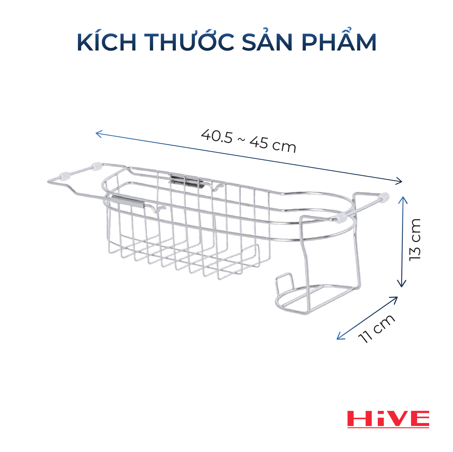 Kệ đựng dụng cụ rửa chén gác bồn HiVE inox 304 tặng kèm ly sứ