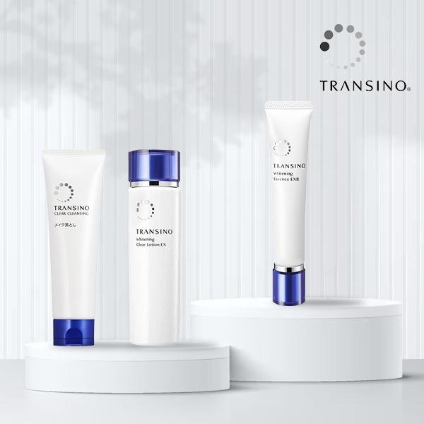 Bộ 3 Sản Phẩm Dưỡng Trắng Da TRANSINO Clear Cleaning - Clear Lotion - Essence EX II