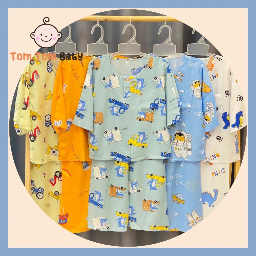 Bộ đồ ngủ bé Trai vải Tôn Tay Dài loại 1 - Nhiều size 1-14 cho bé 5-45kg | đồ bộ bé Trai | đồ tôn bé trai