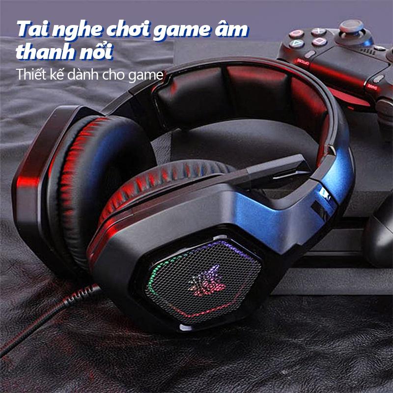 ONIKUMA K10 Tai Nghe Trùm Đầu Chơi Game Ps4 Rgb Led Cho Pc Laptop Ps4,Online [Hàng chính hãng]