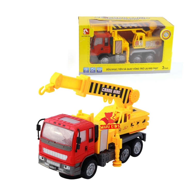 Xe Cẩu Nhạc Đèn 3d Tự Tránh Vật Cản Bằng Nhưạ Cao Cấp Hàng Việt Nam