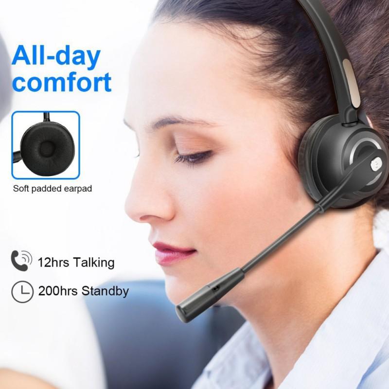 Trung Tâm Gọi Bluetooth Tai Nghe Có Micro BH520 Tai Nghe Không Dây Chống Ồn Tai Nghe Dành Cho Điện Thoại Máy Tính Để Bàn
