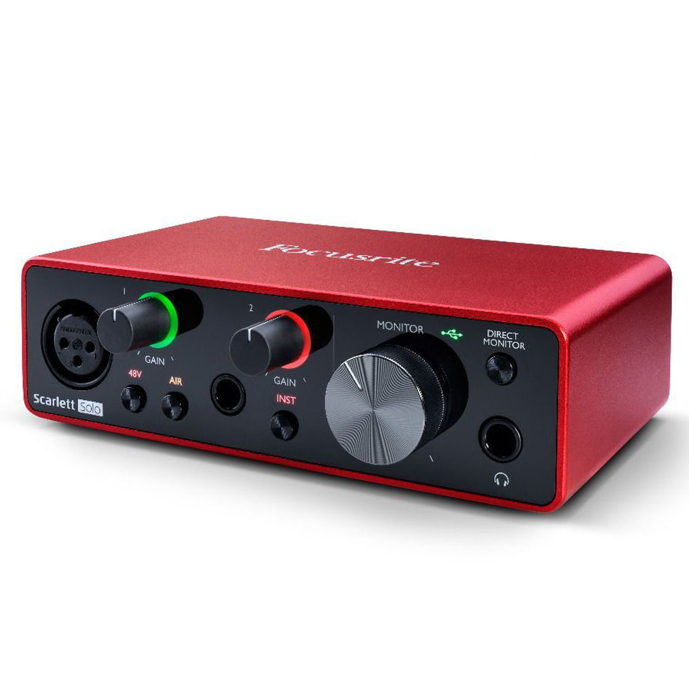 Sound Card thu âm Focusrite Scarlett Solo (3rd Gen) sound card thu âm thế hệ 3 - Hàng chính hãng