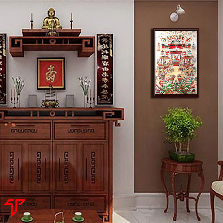 Tranh treo tường trang trí nhà cửa nhiều mẫu cao cấp, Tranh Phật Giáo Hình Phật 3046
