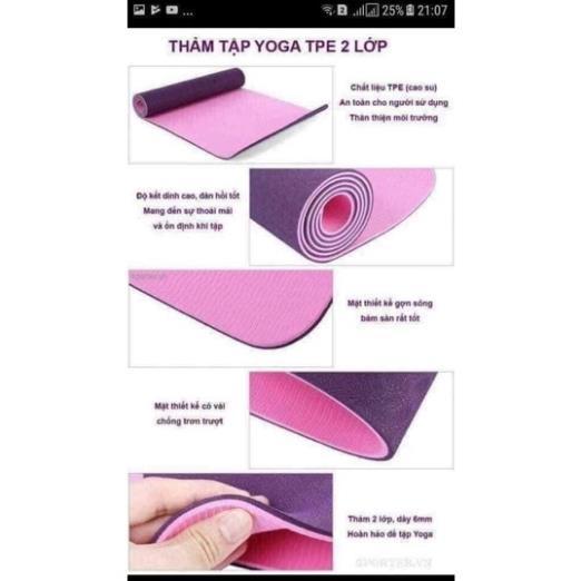 Thảm yoga TPE 2 lớp siêu đẹp