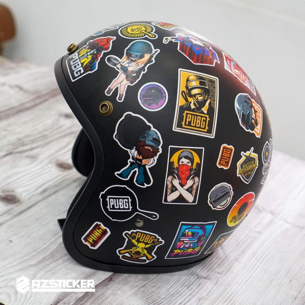Sticker PUBG | Dán Nón Bảo Hiêm, Điện Thoại, Laptop, Bình Nước...Chống Nước, Chống Bay Màu