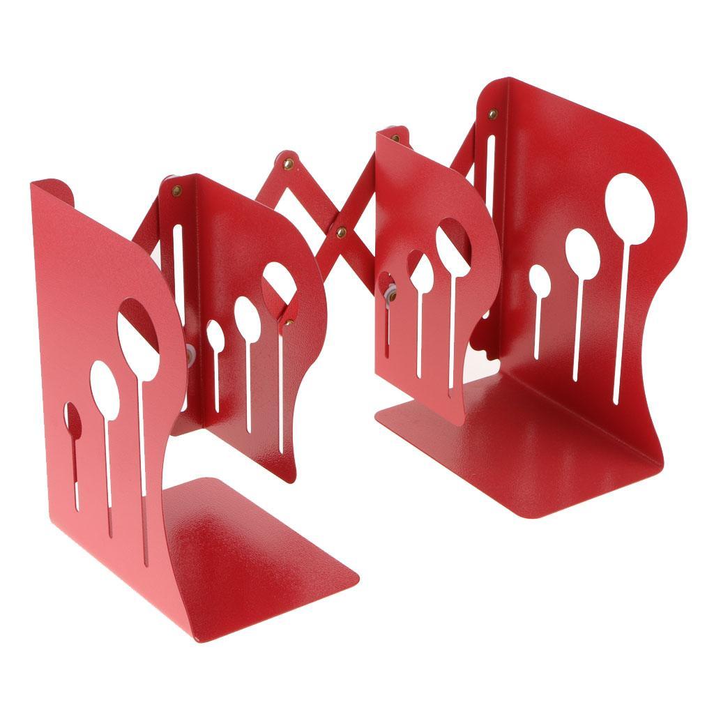 Adjustable Metal Bookends Office Non-slip Book Holder