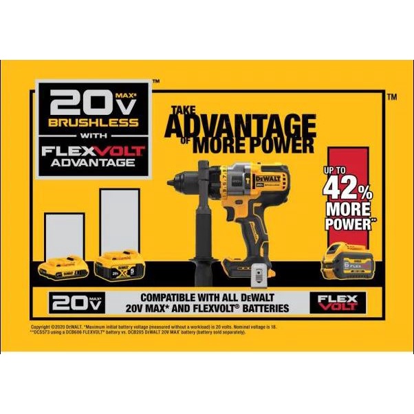 Bộ Máy khoan động lực dùng pin Flexvolt 60V DeWalt DCD999T1 - Chính hãng