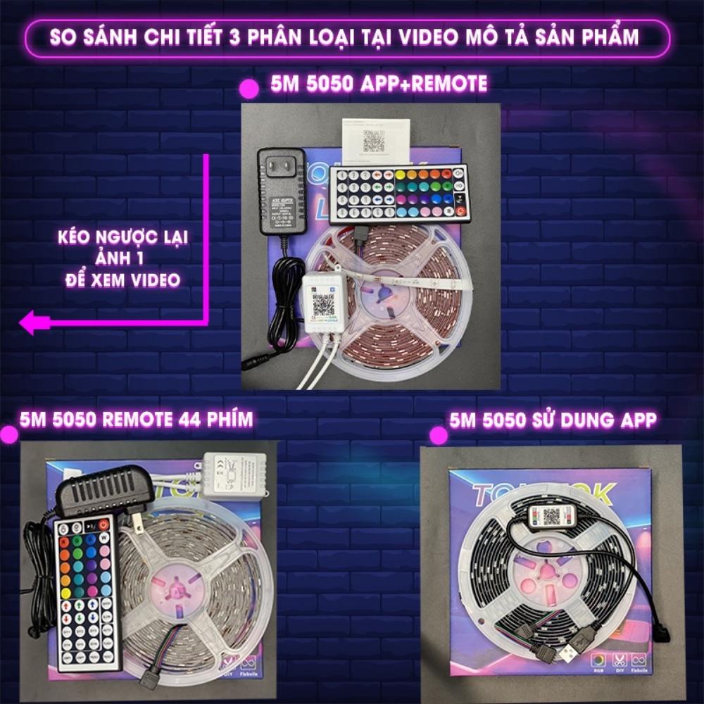 Dây đèn led cảm biến âm thanh silicon tiktok, chiều dài 5m 16 triệu màu, điều khiển qua APP điện thoại,bảo hành 12 tháng