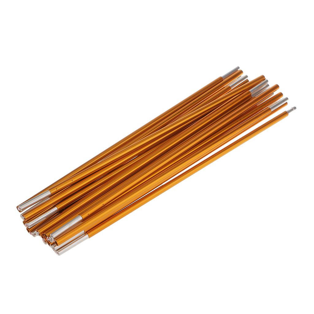 2xBackpacking Awning Tent Poles Bar Travel Camping Gold Φ8.5mm 395 cm