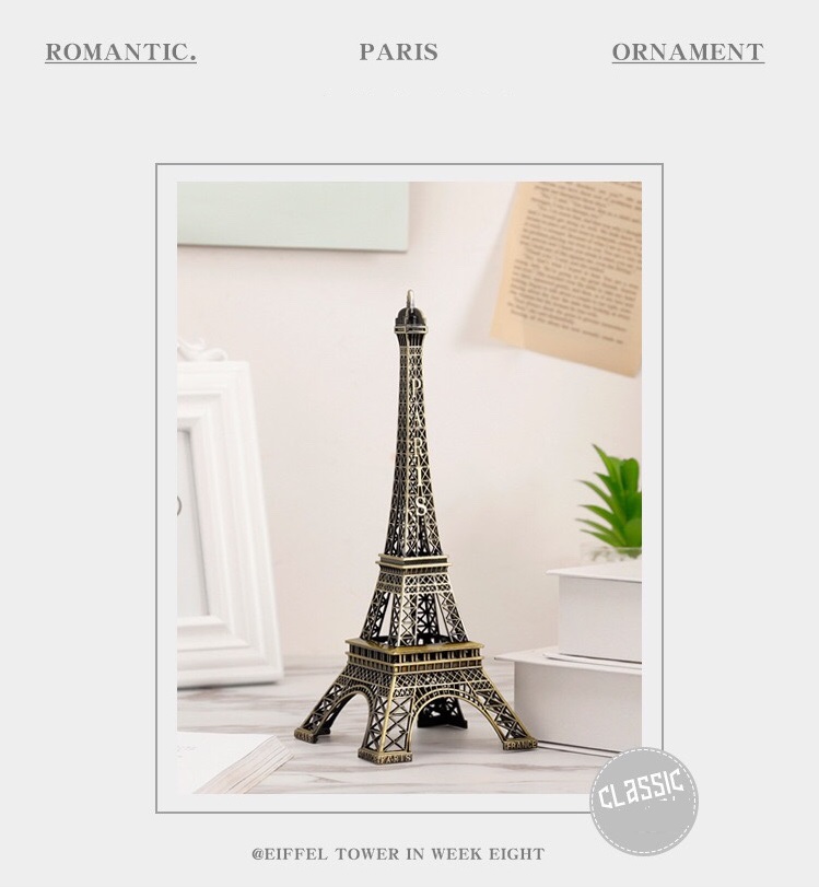 Mô hình Tháp Eiffel bằng Thép Không Gỉ cao 22 Cm