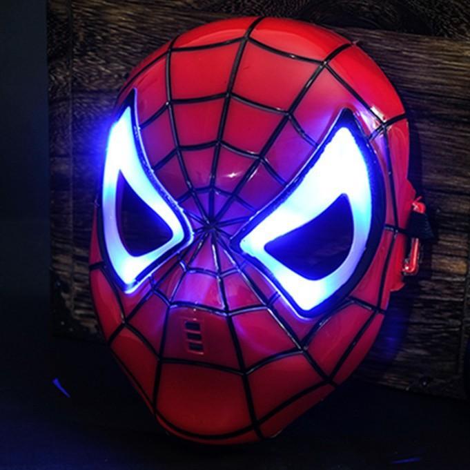 Mặt nạ người nhện có đèn-Mặt nạ trung thu phát sáng biệt đội siêu anh hùng
