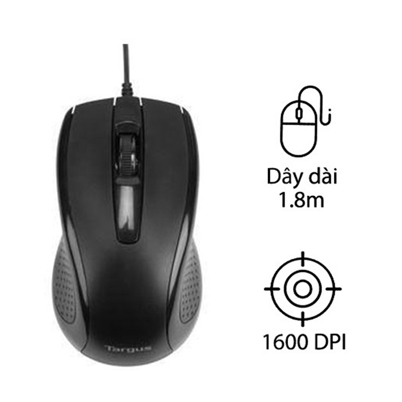 Chuột có dây USB TARGUS Optical Mouse - U660- Hàng chính hãng