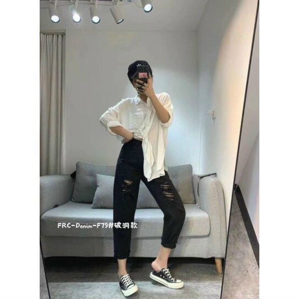 Quần Bò baggy rách