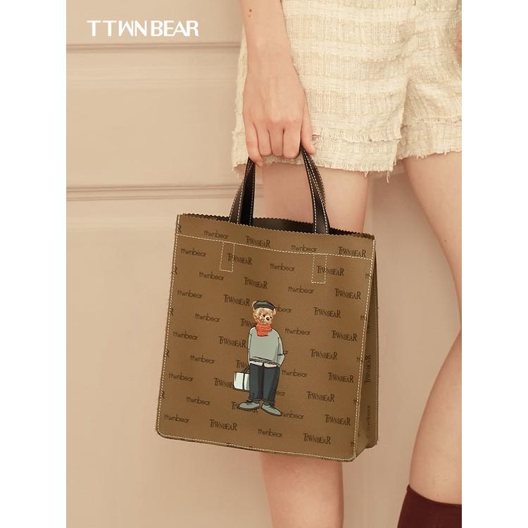 Túi tote vải canvas phong cách Hàn quốc thời trang TTWN BEAR chính hãng- TN2102