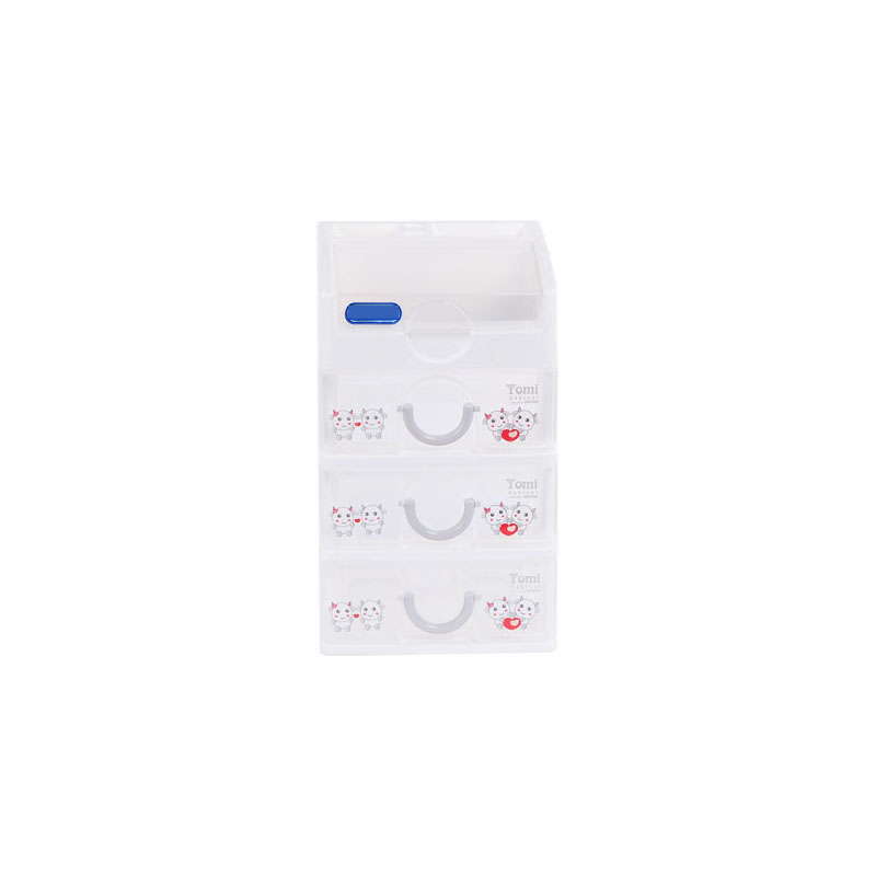 Tủ nhựa mini nhỏ dài x rộng 15.5 x 19cm 3 ngăn / 4 ngăn / 5 ngăn màu ngẫu nhiên