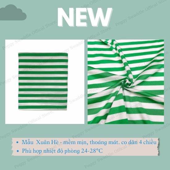 Quấn Chũn Sơ Sinh COCOON Giúp Con Ngủ Ngon Sâu Giấc Chống Giật Mình Chất Liệu Vải Cotton Co Giãn Ôm Trẻ Vào Giấc Ngủ Ngon Và Sâu - Cổ Điển - Xuân Hạ - 