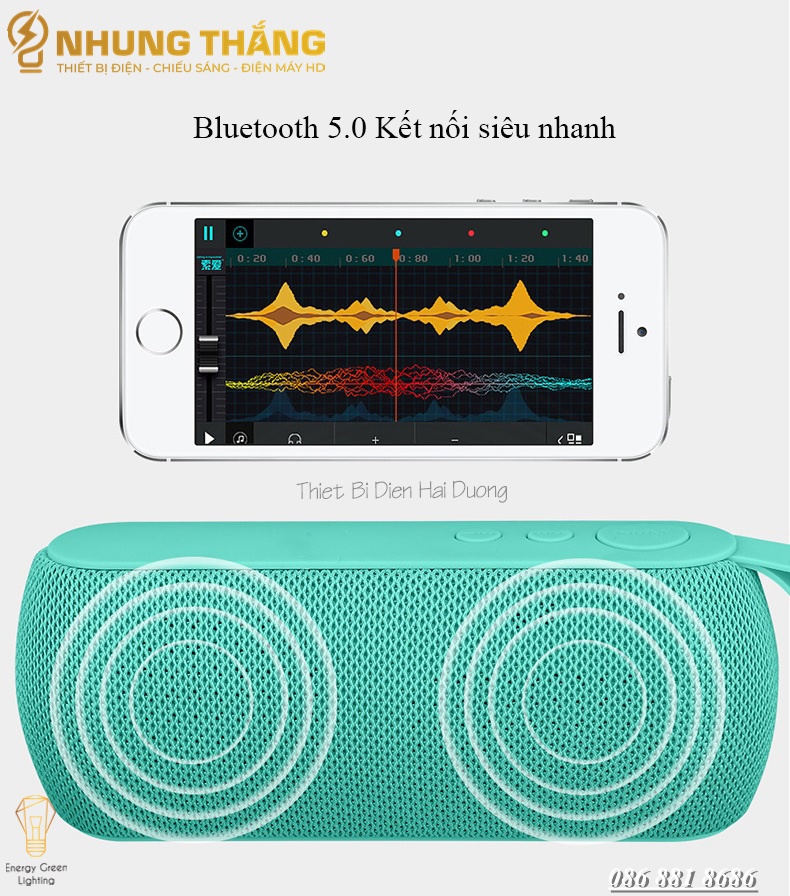 Loa Bluetooth Di Động Q106 - Hỗ Trợ Khe Cắm Thẻ Nhớ - USB - Dung Lượng Pin Lớn -Nhiều Màu Sắc - Có video