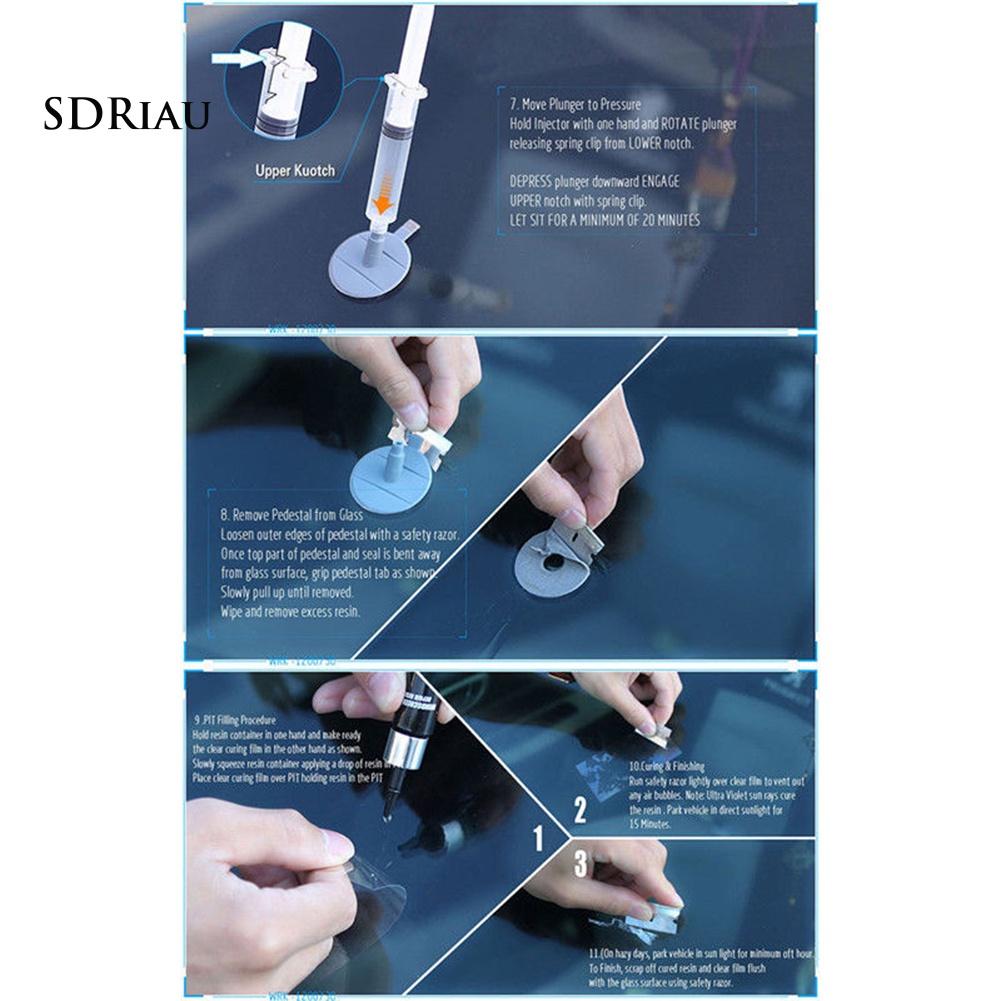 Bộ Dụng Cụ Sửa Chữa Kính Chắn Gió Xe Hơi Chip Bullseye Diy