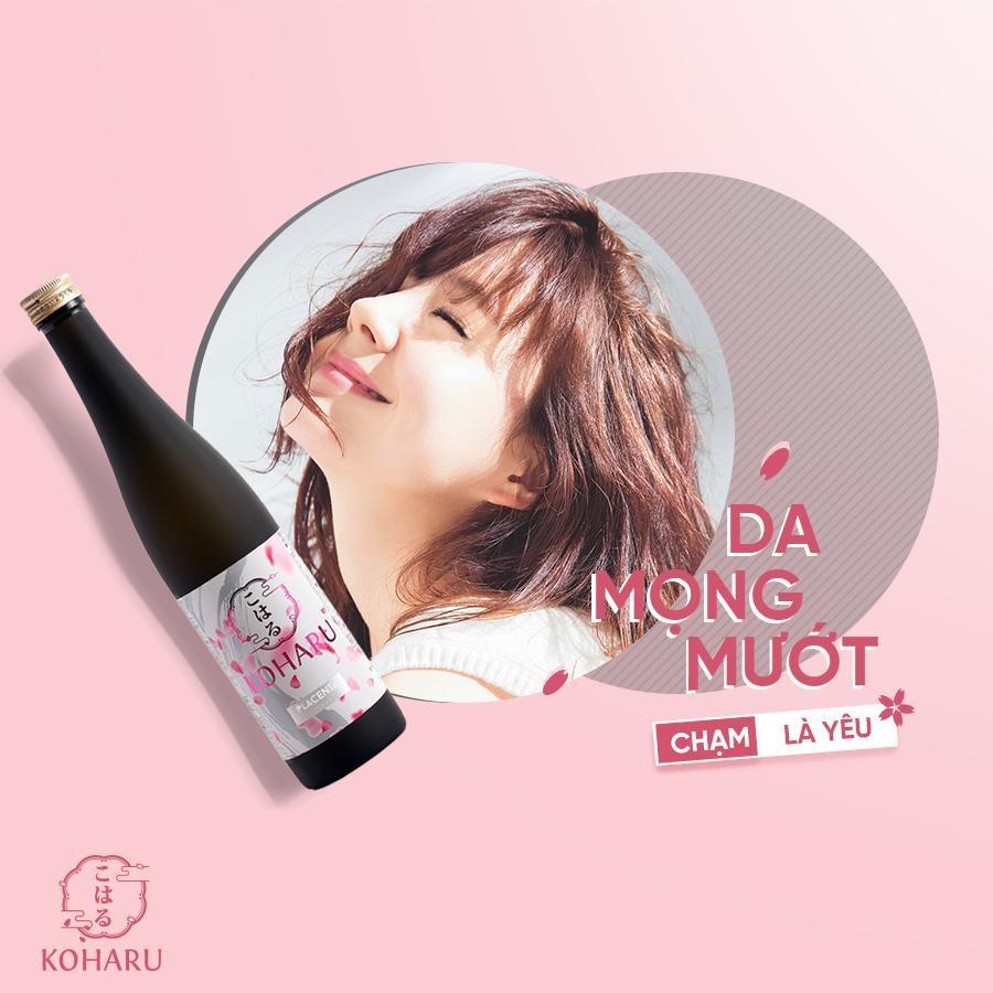 Nước Uống Đẹp Da KOHARU PLACENTA, Combo 2 chai Giúp Bảo Bối Ngừa Nám Sạm Da, Chăm Sóc Da Mụn, Trắng Da
