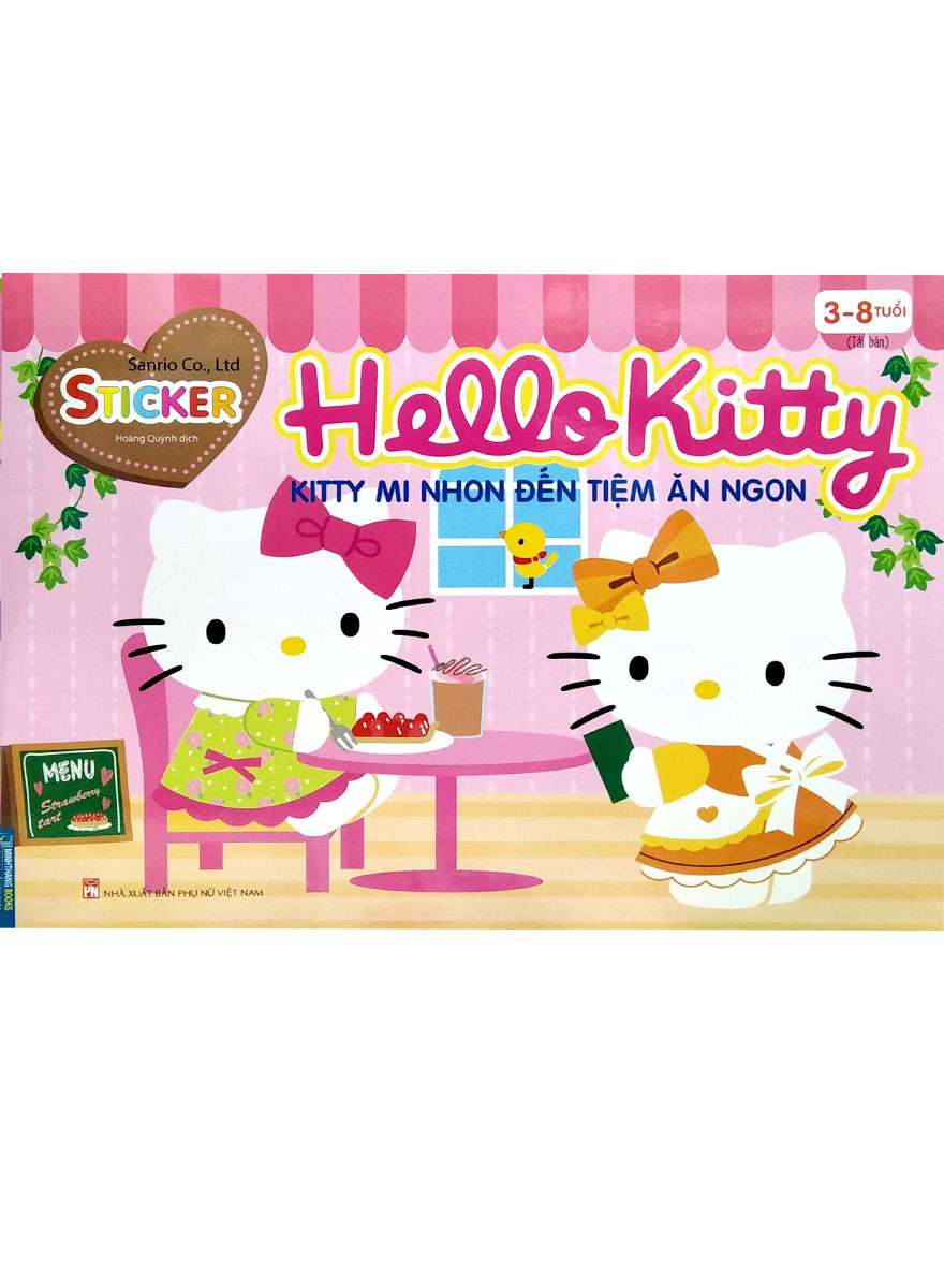 Sticker - H.e.l.l.o K.i.t.t.y - Kitty Mi Nhon Đến Tiệm Ăn Ngon _MT