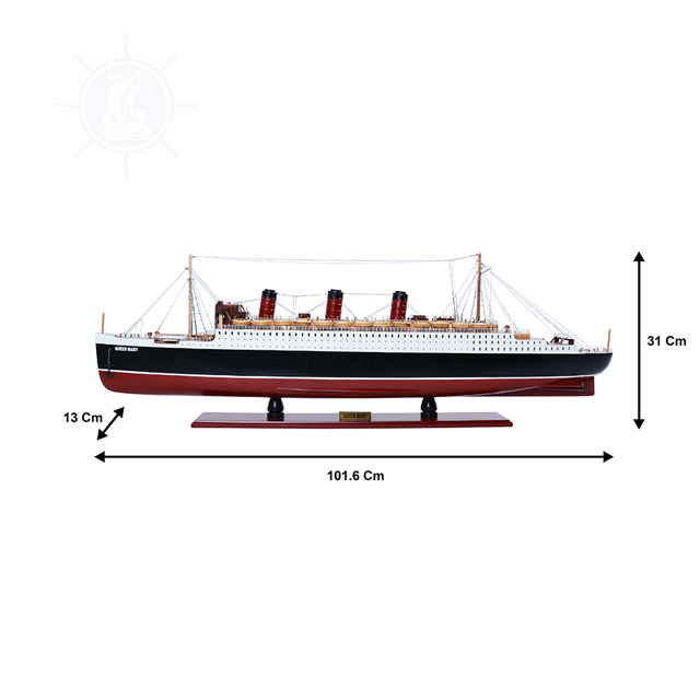 Du Thuyền Queen Mary 2 Bằng Gỗ Dùng Để Trưng Bày Trang Trí  Dài 100 Cm