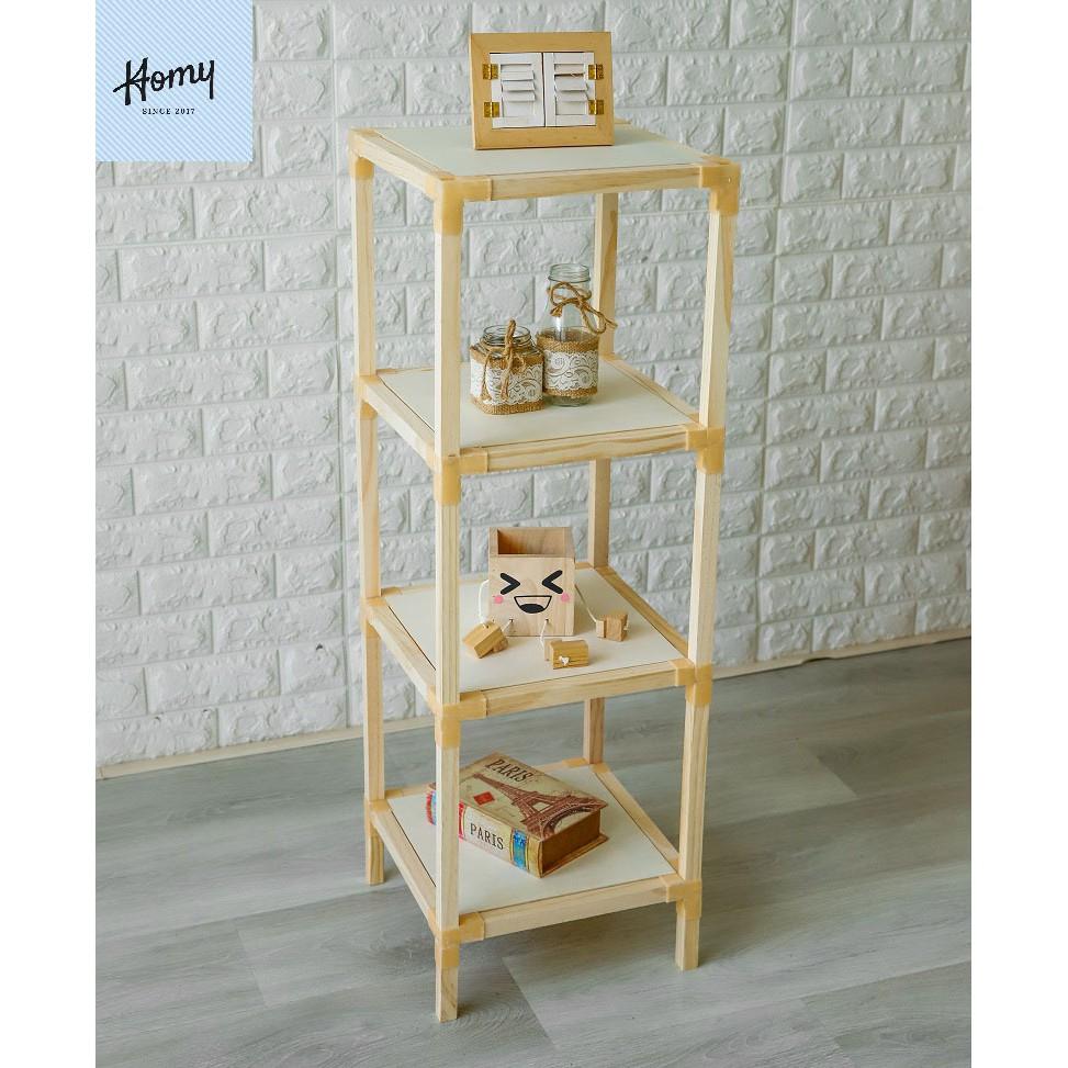 Kệ Gỗ 4 Tầng Lắp ghép tiện lợi vuông 32cm