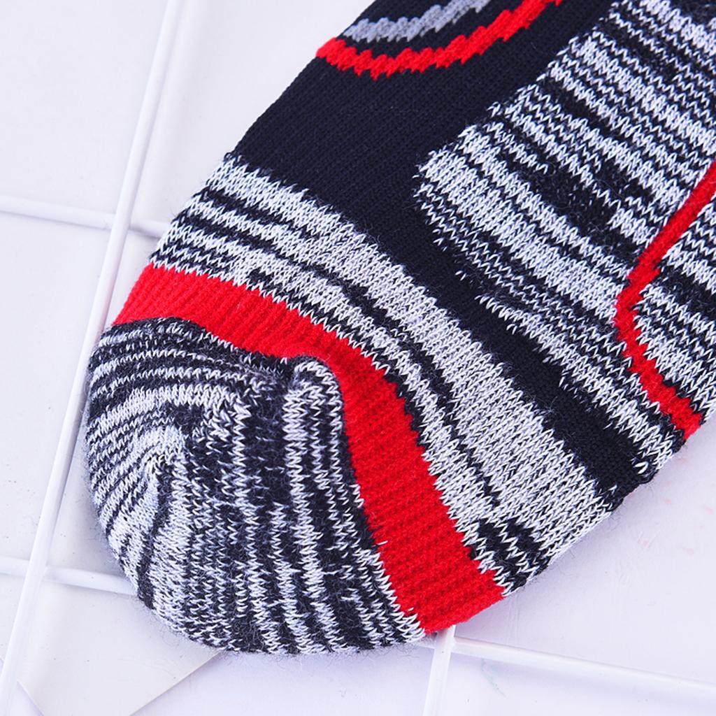 Women Men Winter Sports Hiking Socks Thermal Snow Ski Crew Sock White L