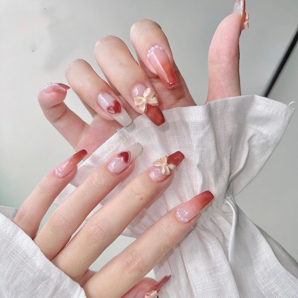 Cọ ombre đầu dẹt cán nhựa đen - Cọ nails trang trí dành cho thợ làm móng