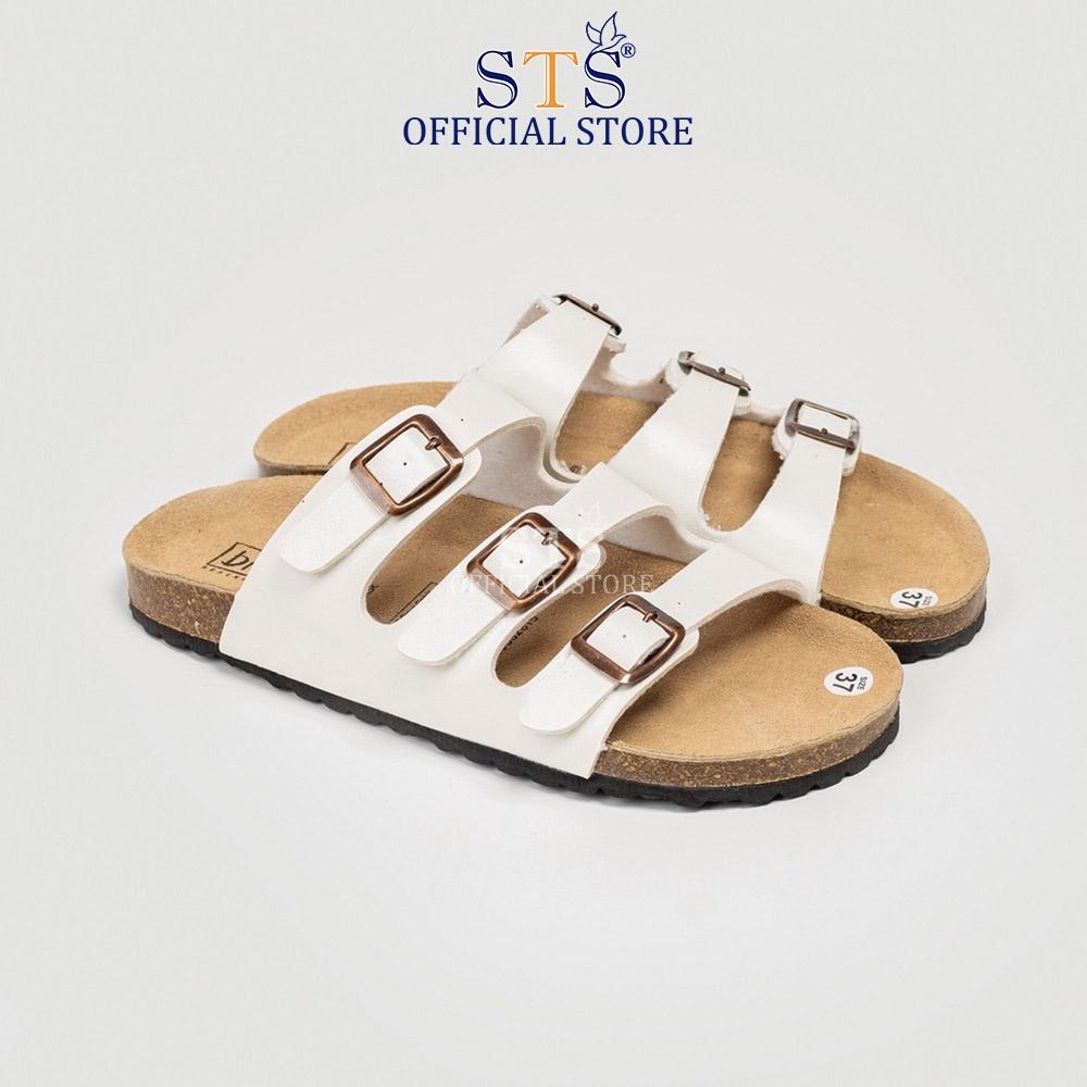 Dép Birken quai ngang đế trấu Da PU cao cấp xuất khẩu STPU09 cao cấp chống nước nhẹ đi biển đi chơi