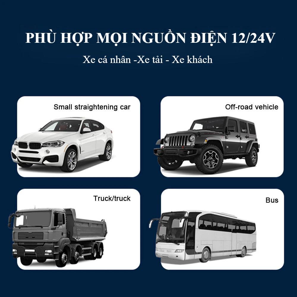 Bộ chia tẩu sạc nhanh ô tô 12/24V gồm cổng sạc nhanh usb trên oto gồm 2 nguồn tẩu, 2 cổng sạc 3.0 và Cổng Type C/PD