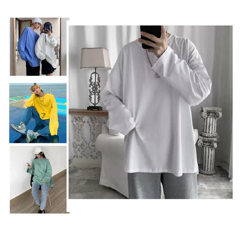 Áo thun tay dài unisex form rộng Trơn nam nữ basic tea phong cách ulzzang, áo sweart nam nữ, Áo Thun Tay Dài Ullzzang