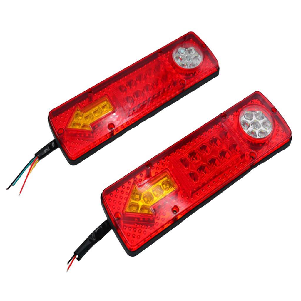 2X 23 LED Trailer 12V Tail Lights Indicator Brake Rear Stop Lamp