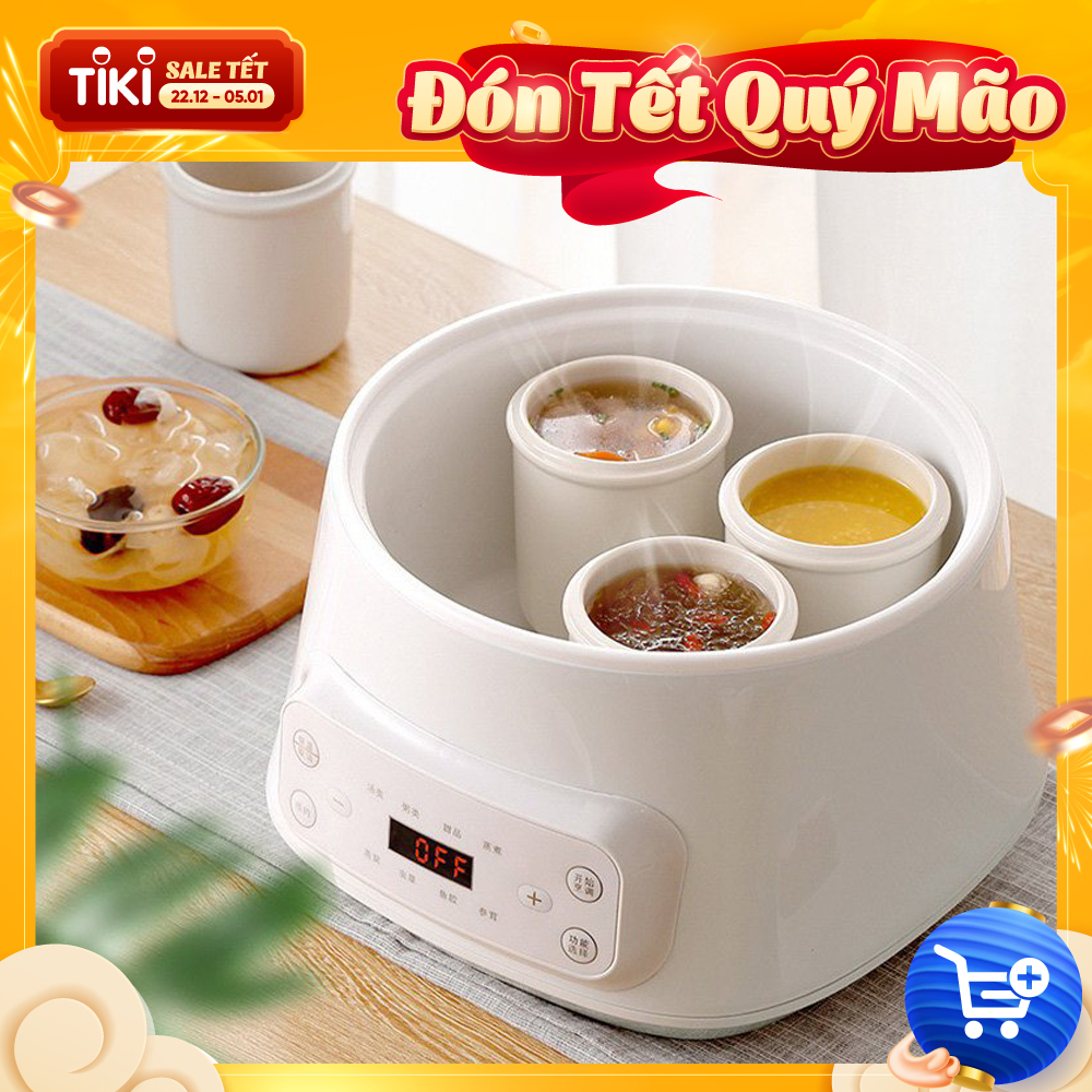 Nồi Nấu Cháo Chậm, Hầm 3L Đa Chức Năng Nhiều Chế Độ, Hẹn Giờ 24h Nấu Cháo, Súp, Yến Xào Cho Bé Những Món Ăn Đầy Đủ Dinh Dưỡng