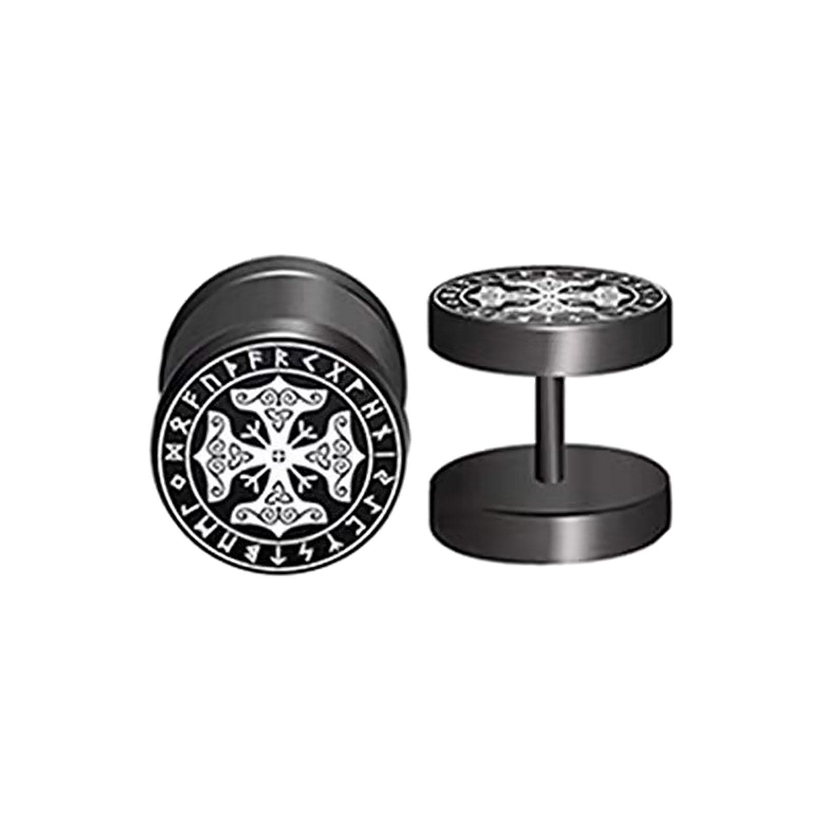 Stylish Stud Earrings for Men Women Metal Round Ear Studs Piercing Jewelry