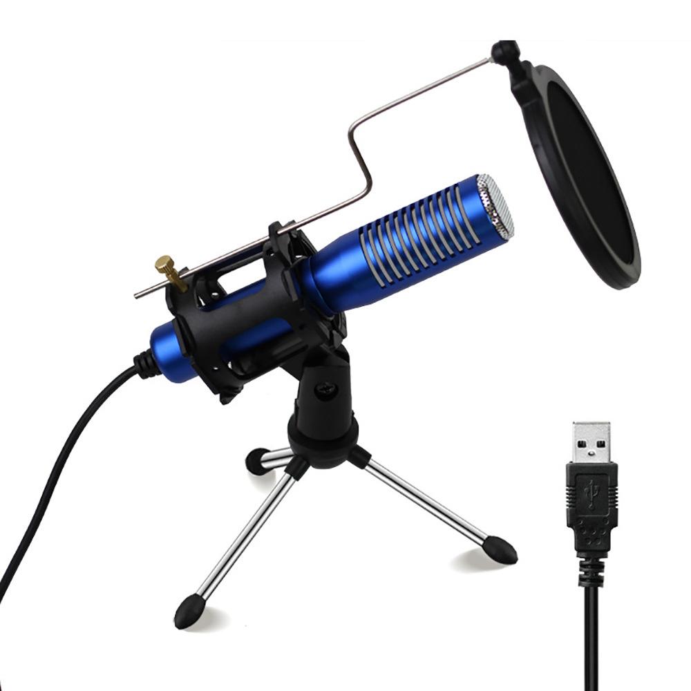 Bộ ngưng tụ điện có dây mini USB Micrô với chân đế mini chống va đập cho PC Máy tính xách tay Trò chơi chơi nhạc