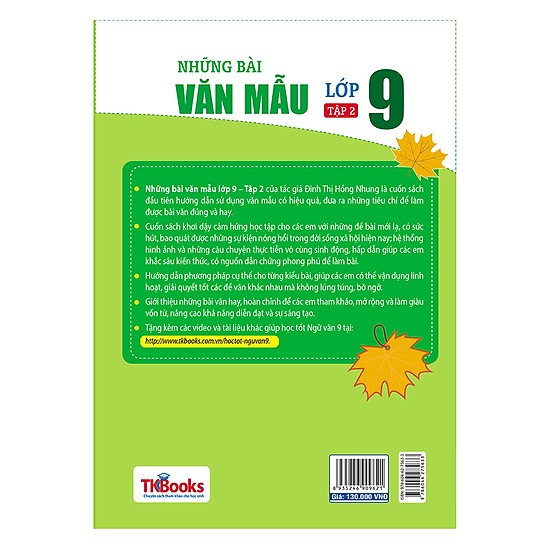 Những Bài Văn Mẫu Lớp 9 (Tập 2) (Tặng kèm Bookmark PL)