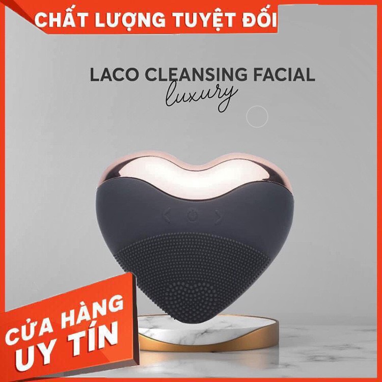 Máy rửa mặt LACO LUXURY Chính hãng tặng test sửa rửa mặt - Làm sạch sâu, massage, nâng cơ, tan nọng cằm, đẩy tinh chất