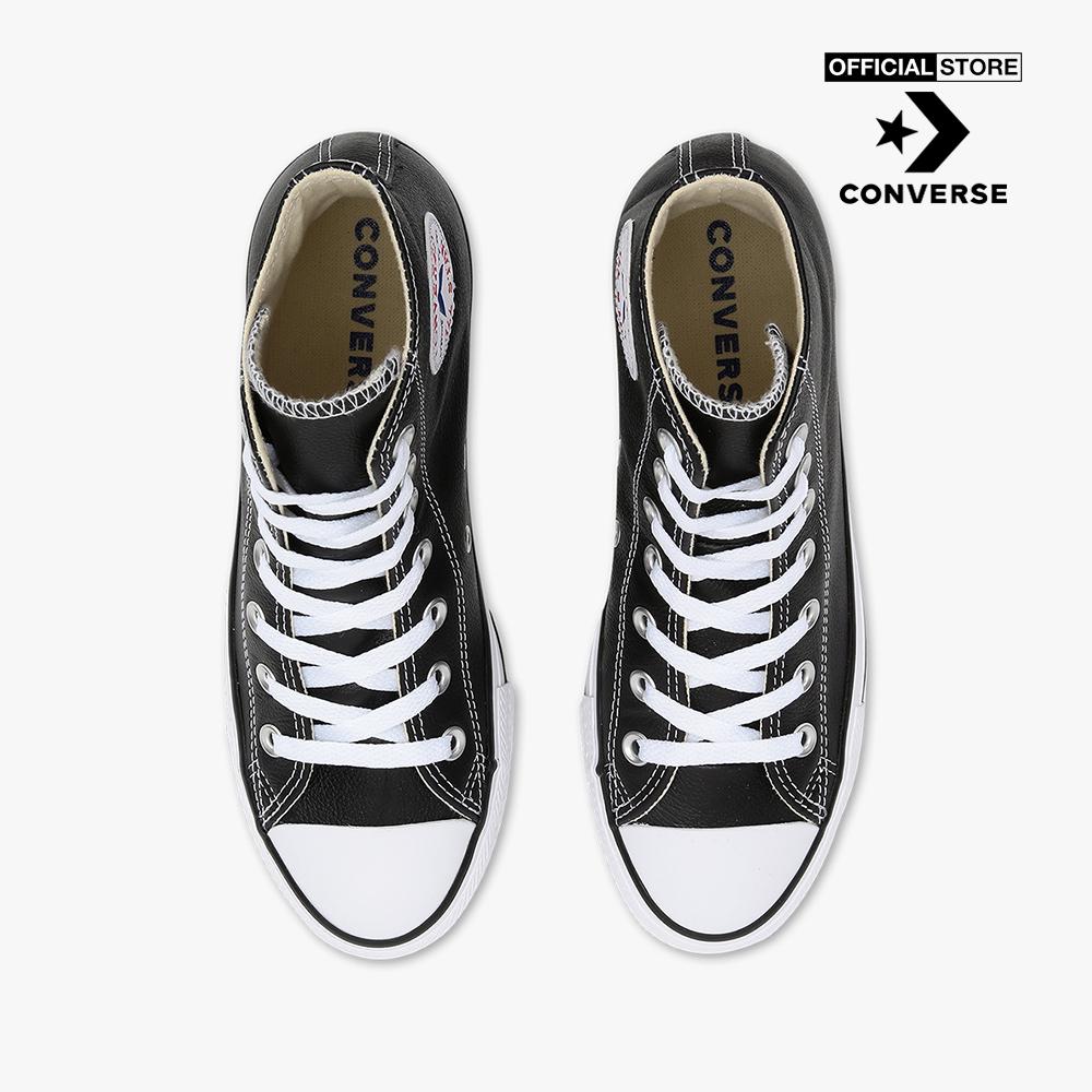 CONVERSE - Giày sneakers cổ cao unisex Chuck Taylor All Star Leather 132170C