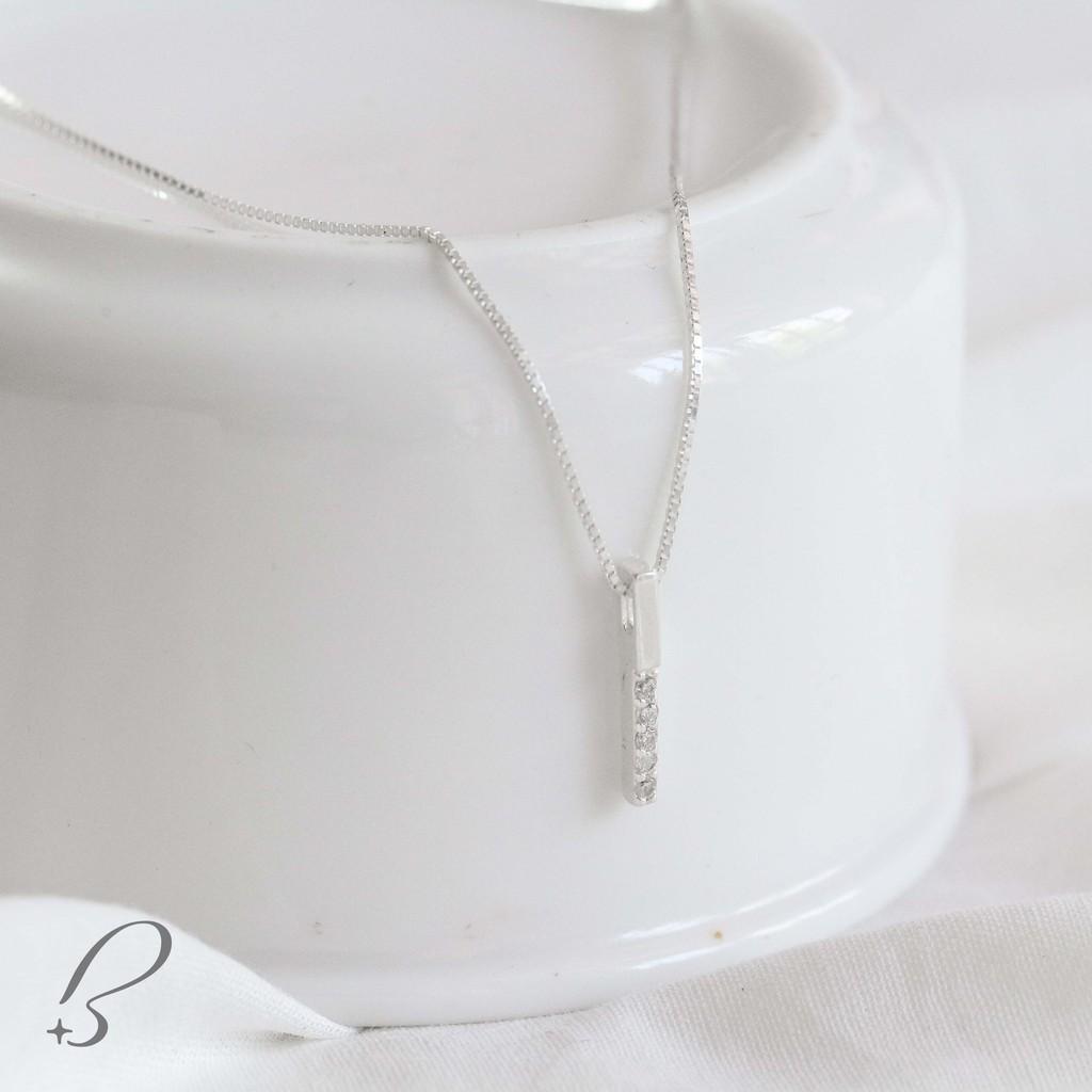 Vòng cổ bạc Bling it nửa hàng đá BIVC155