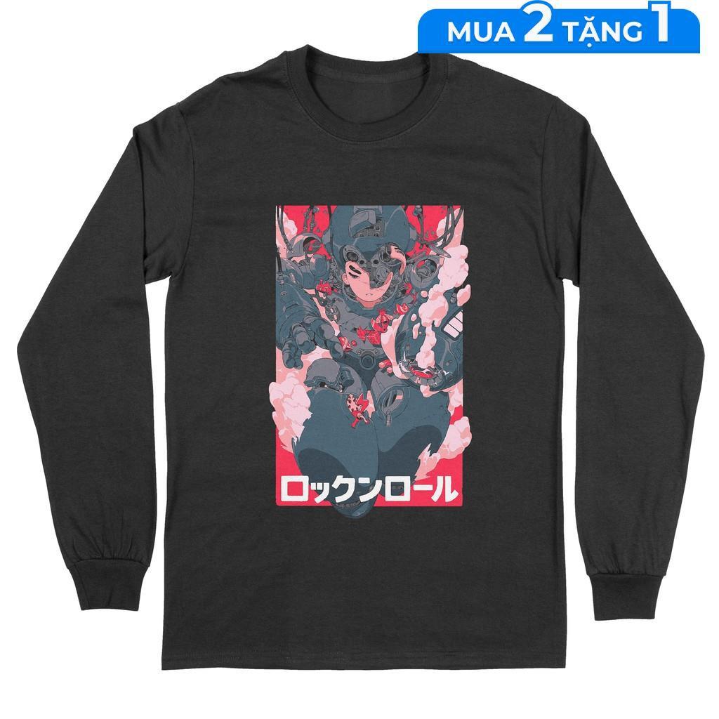 Áo thun dài tay Mega Man Project Unisex THE NEXT LEVEL, Cotton 100% 5 màu nam nữ - DT0139