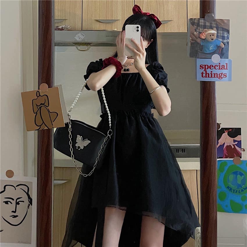 Đầm nữ, Đàm dáng xòe, váy nữ, váy  dress  Lolita ulzzang