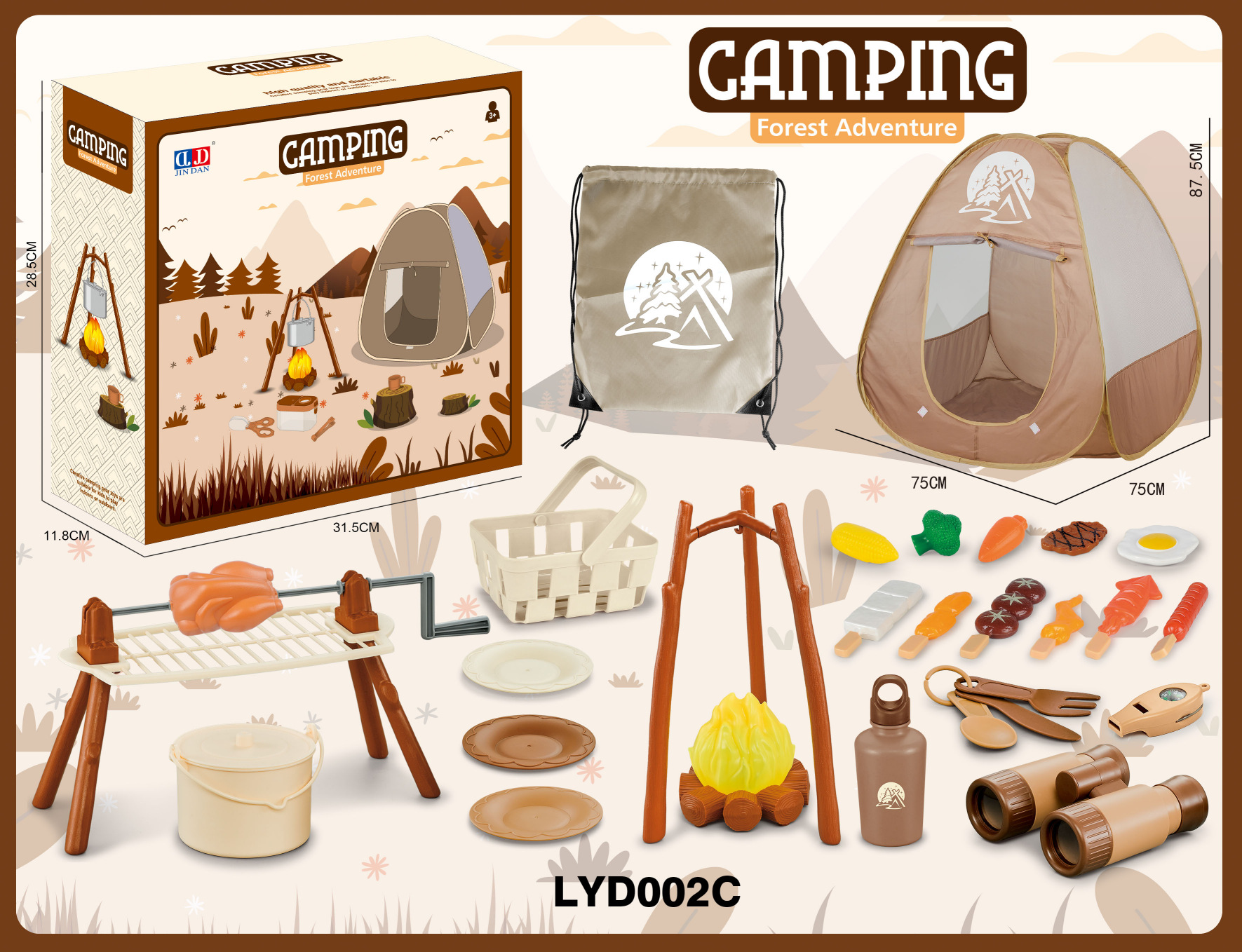 Đồ Chơi Mô Phỏng Cắm Trại Sinh Tồn cho Bé kiến thức Simulation Camping Kids Adventure Hàng Cao Cấp