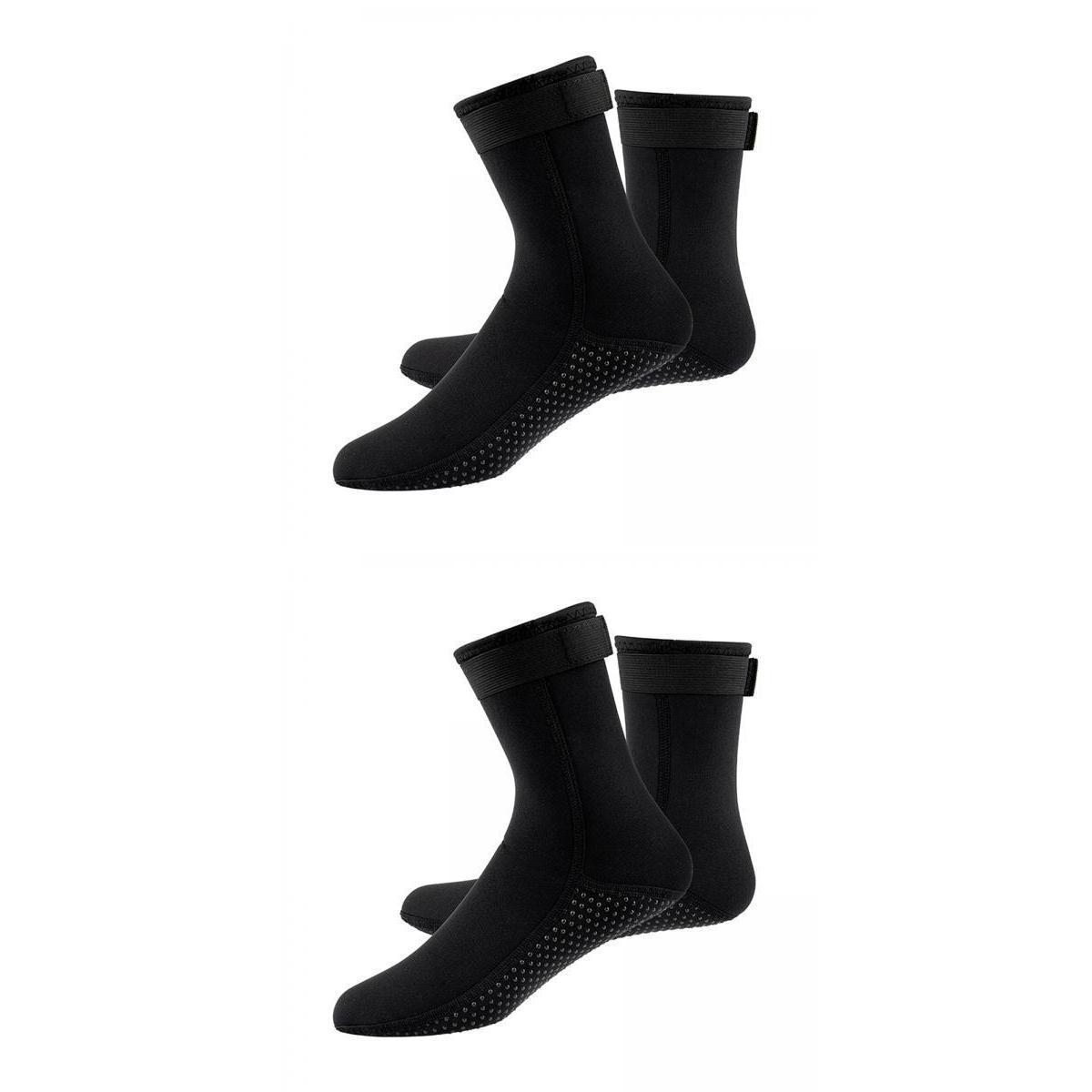 2 Pairs 3mm Neoprene Diving Wetsuit Boots Surf Hiking Shoes  L Socks