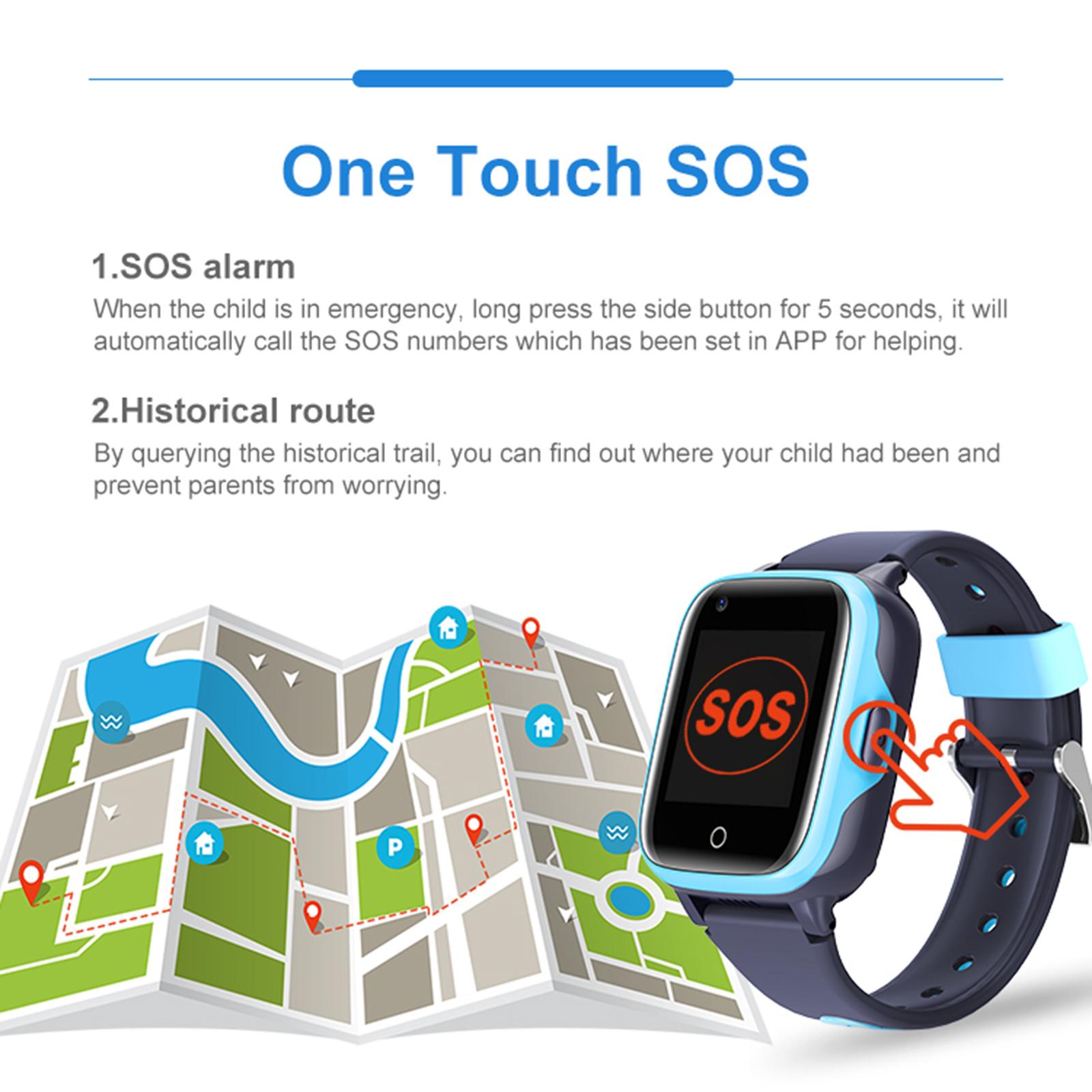 LT41 4G Kids Smart Phone Call Watch Video Chat LBS GPS SOS WiFi Monitor Camera Clock Child Voice Chat Baby Smartwatch