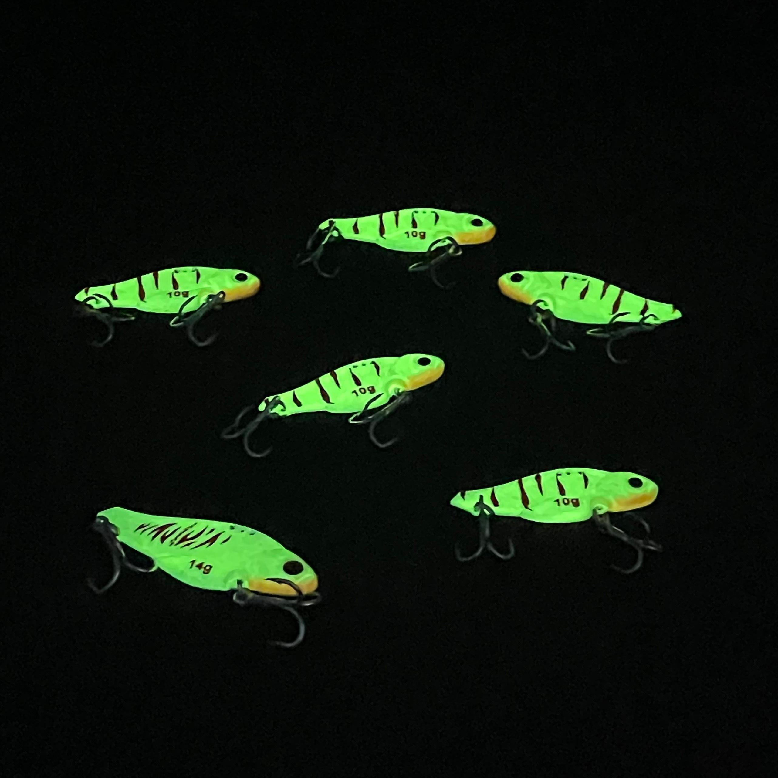 Cá sắt câu lure orichi 10gr / 14gr dạ quang Phukiencaulure25 mồi giả cá sắt phát sáng câu lure, lưỡi bkk siêu cứng