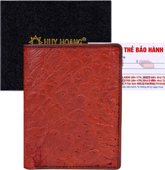 Ví Nam Huy Hoàng HT2409 (10 x 12.5 cm) - Nâu Đỏ